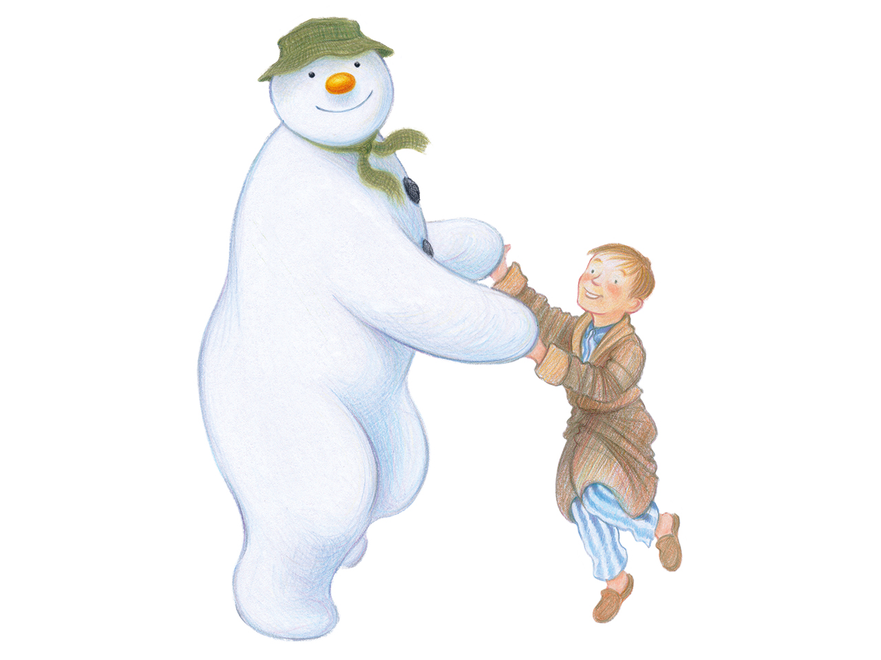 An image of the Snowman and the boy celebrating Oscar nomination